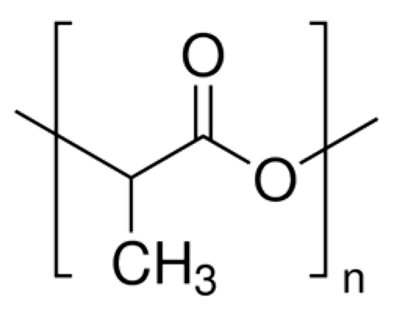 Fórmula química del PLA