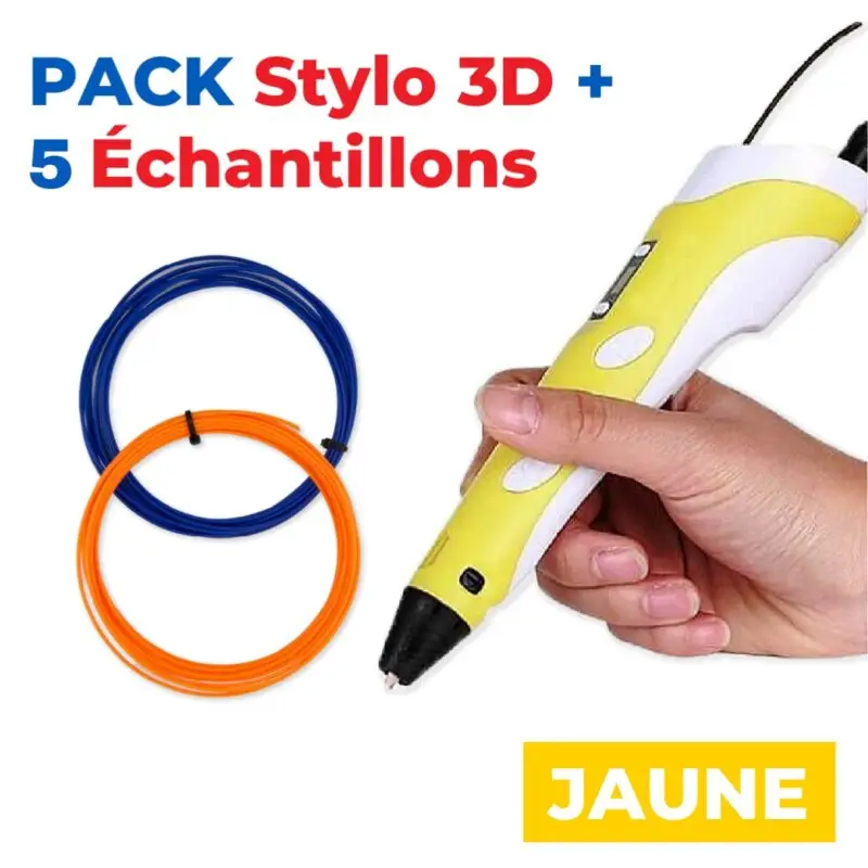 Pack Stylo 3d Jaune